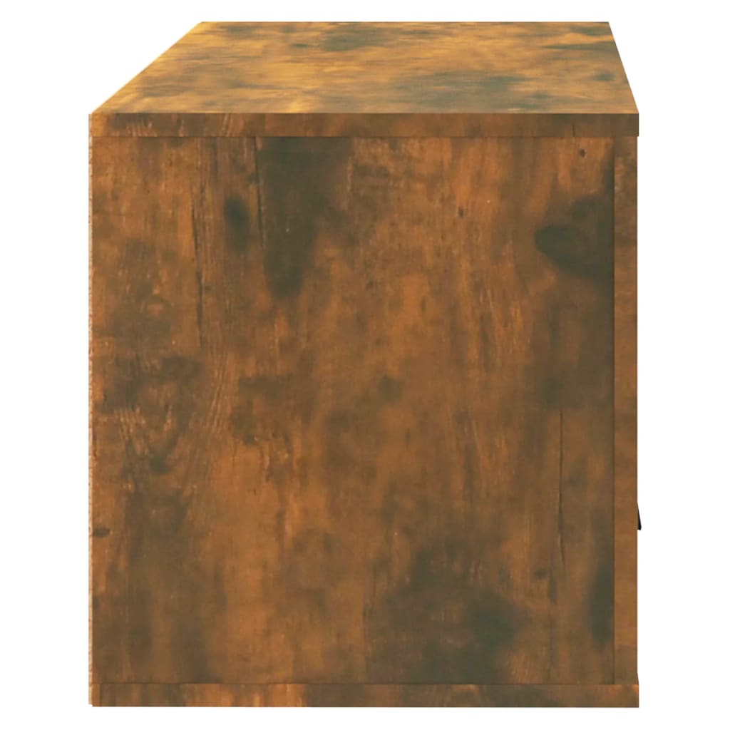 Wall-mounted Shoe Cabinet Smoked oak Engineered wood