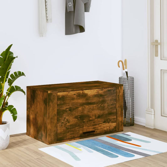 Wall-mounted Shoe Cabinet Smoked oak Engineered wood