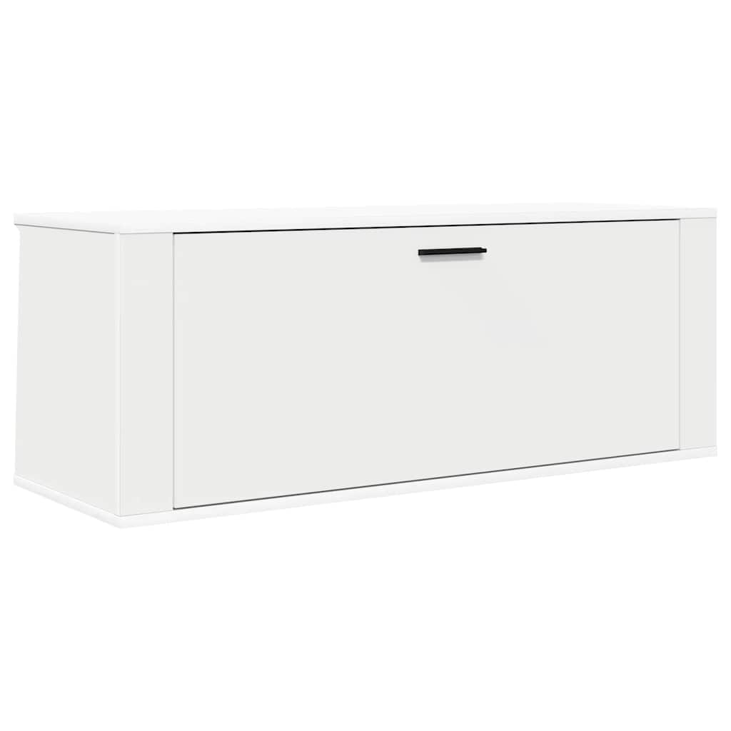 Wall Shoe Cabinet White 39.4x13.8x15.0" Engineered Wood