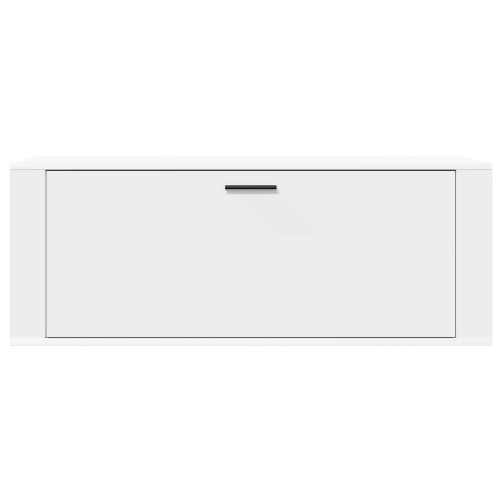 Wall Shoe Cabinet White 39.4x13.8x15.0" Engineered Wood