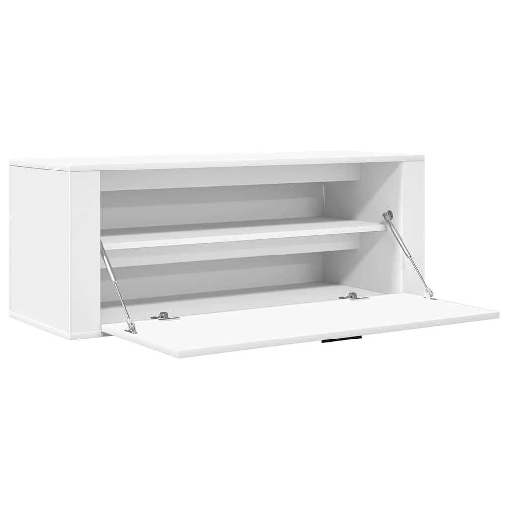 Wall Shoe Cabinet White 39.4x13.8x15.0" Engineered Wood