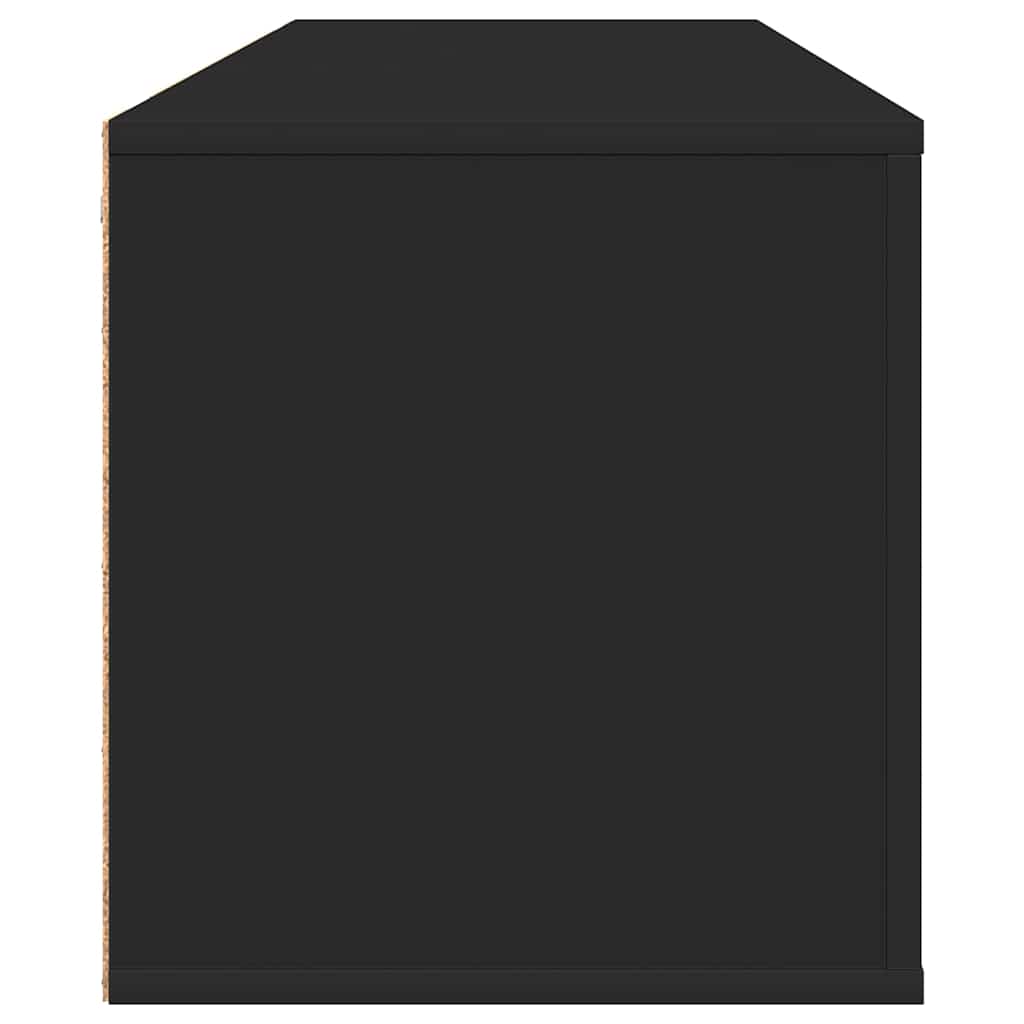 Wall Shoe Cabinet Black 39.4x13.8x15.0" Engineered Wood