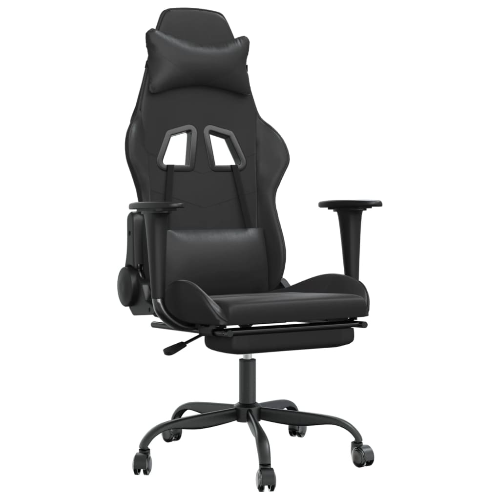Gaming Chair Black Faux leather, metal, plywood Standard