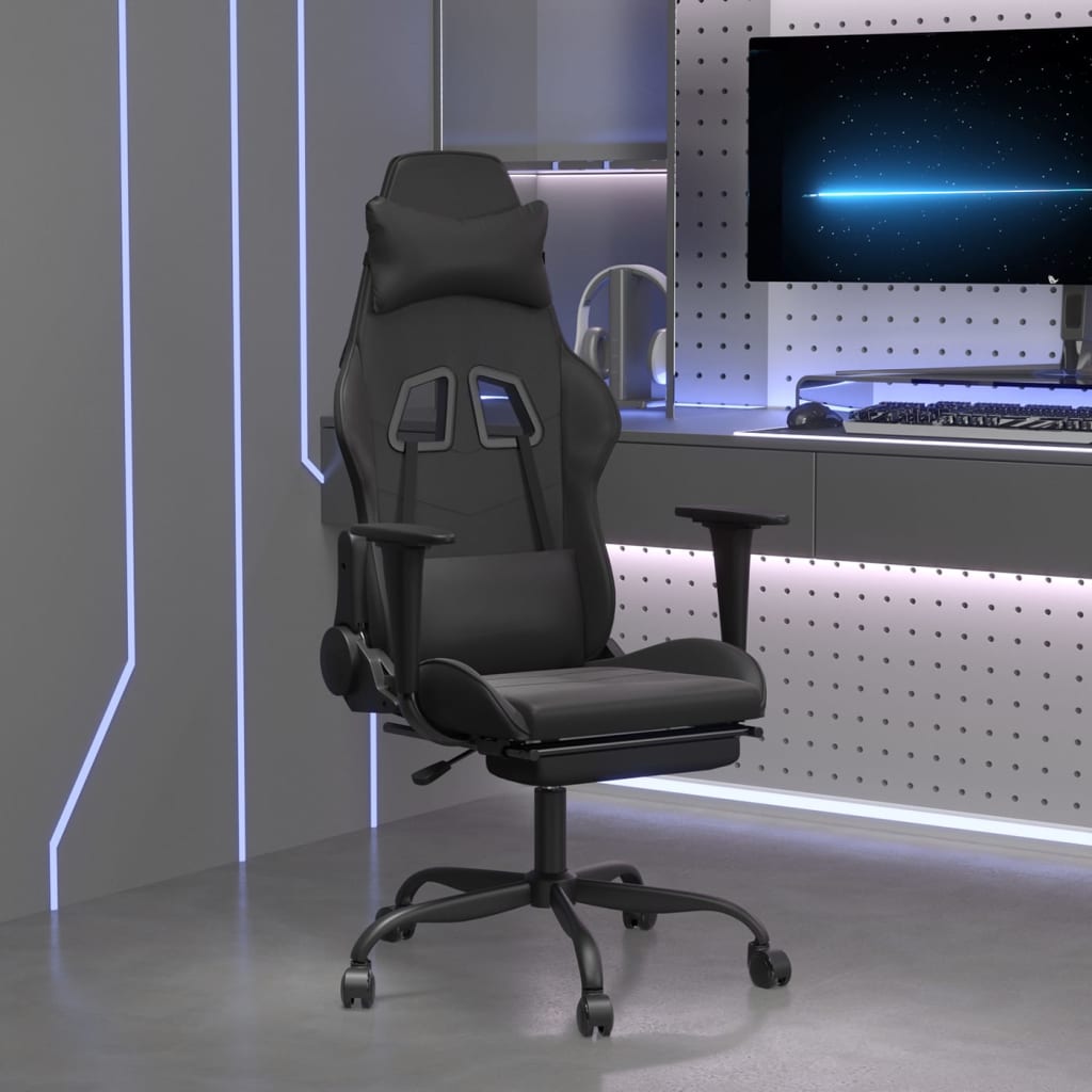 Gaming Chair Black Faux leather, metal, plywood Standard