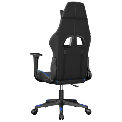 Gaming Chair Black and Blue Faux leather, Metal, Plywood Medium