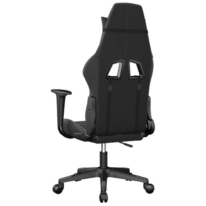 Gaming Chair Black and Grey Faux Leather One Size Swivel