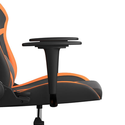 Gaming Chair Black and Orange Faux leather, metal, plywood, foam