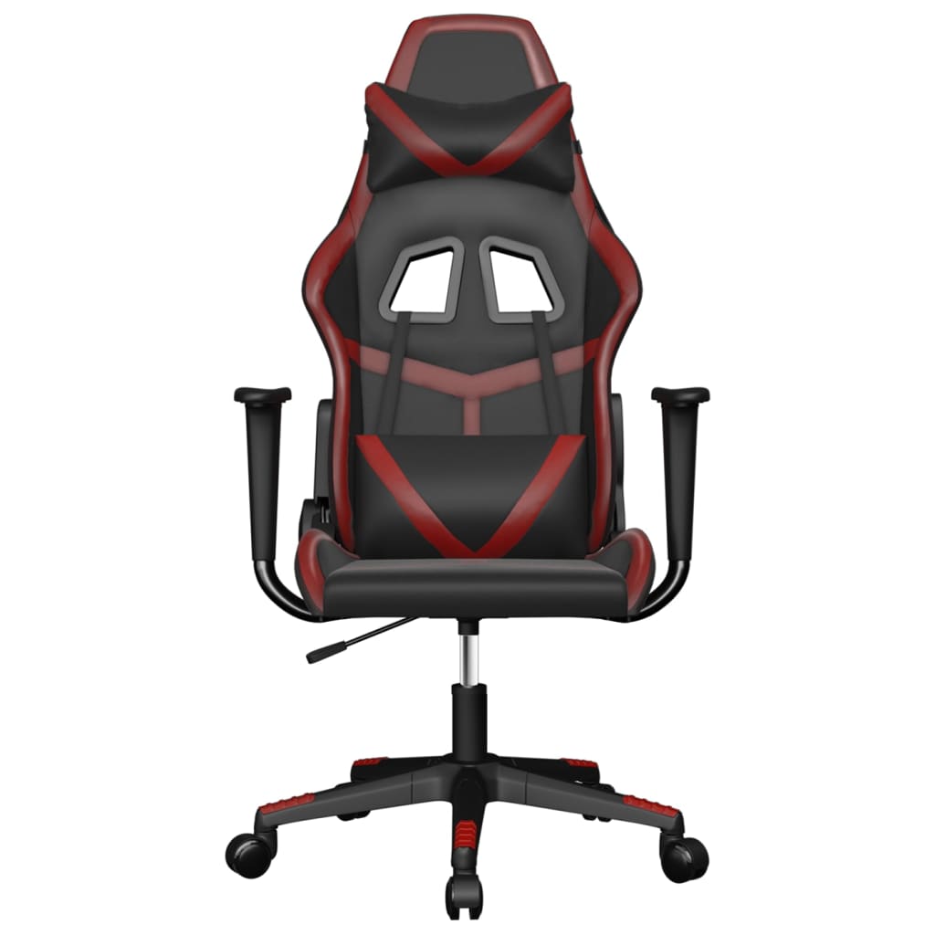 Gaming Chair Black Faux Leather Standard Gaming Chair