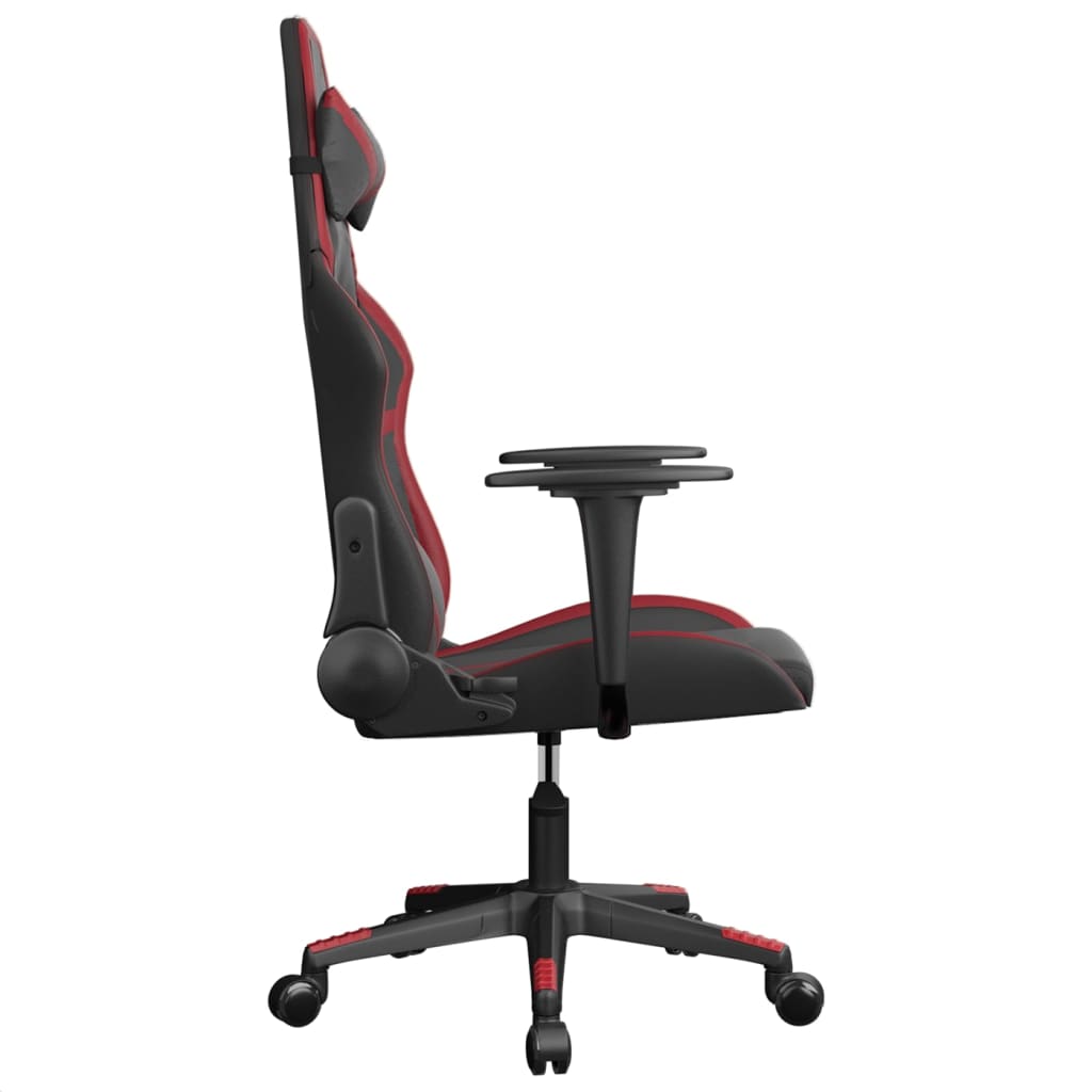 Gaming Chair Black Faux Leather Standard Gaming Chair