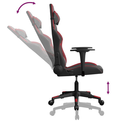 Gaming Chair Black Faux Leather Standard Gaming Chair