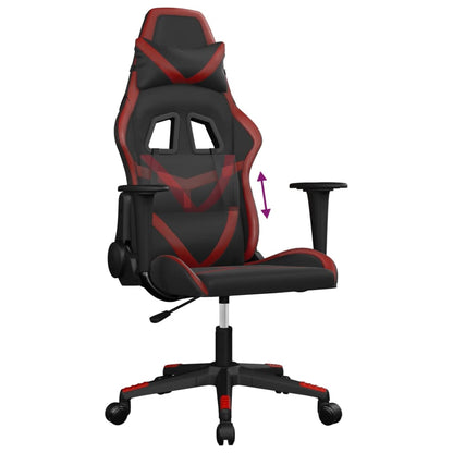 Gaming Chair Black Faux Leather Standard Gaming Chair