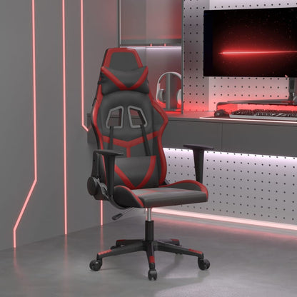 Gaming Chair Black Faux Leather Standard Gaming Chair