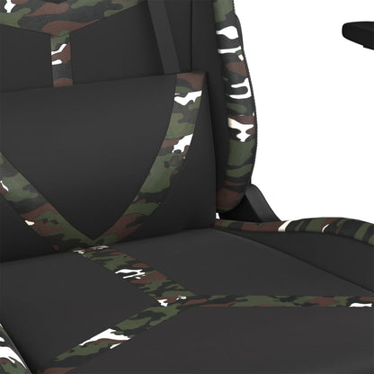 Gaming Chair Black and Camouflage Faux leather, Metal, Plywood