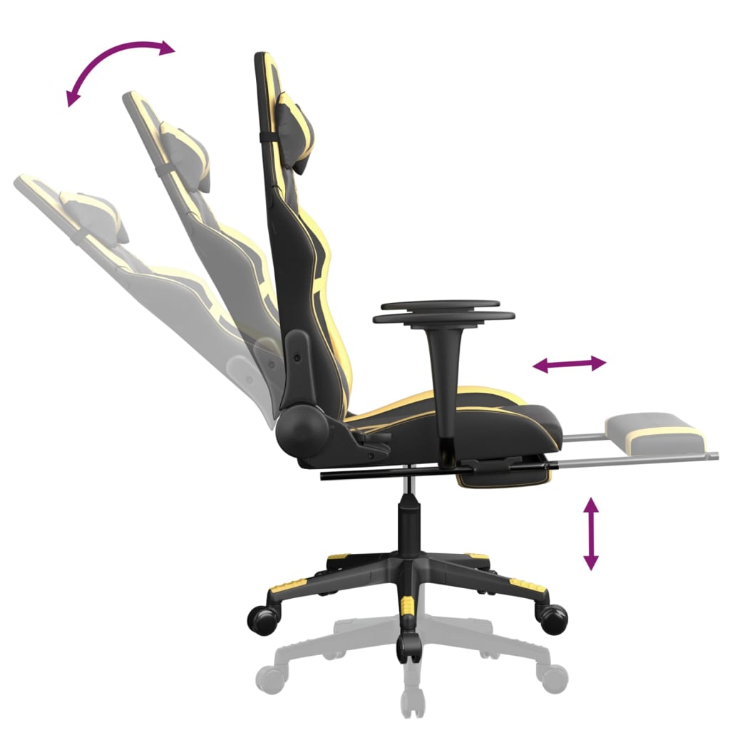 Gaming Chair Black and Gold