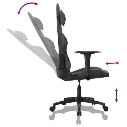 Gaming Chair Black Faux leather, metal, plywood, foam Standard