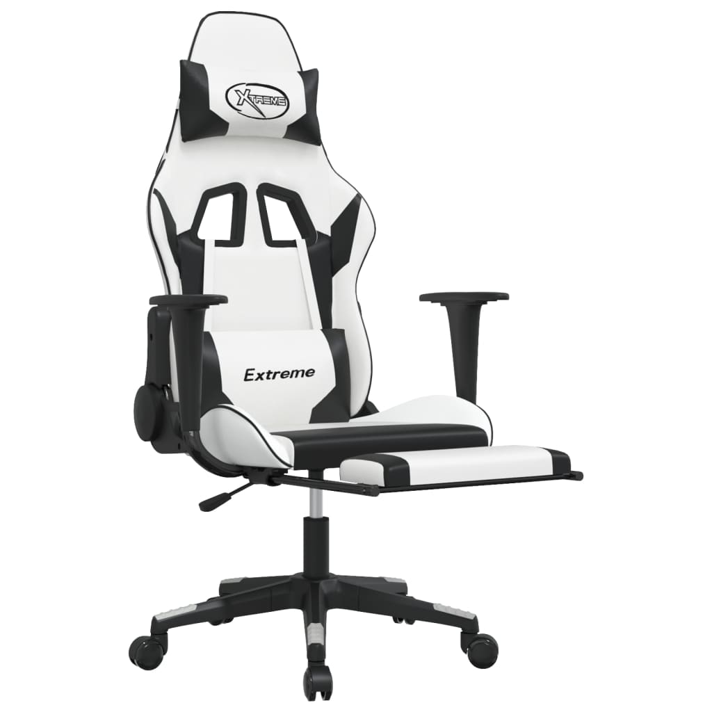 Gaming Chair White and Black
