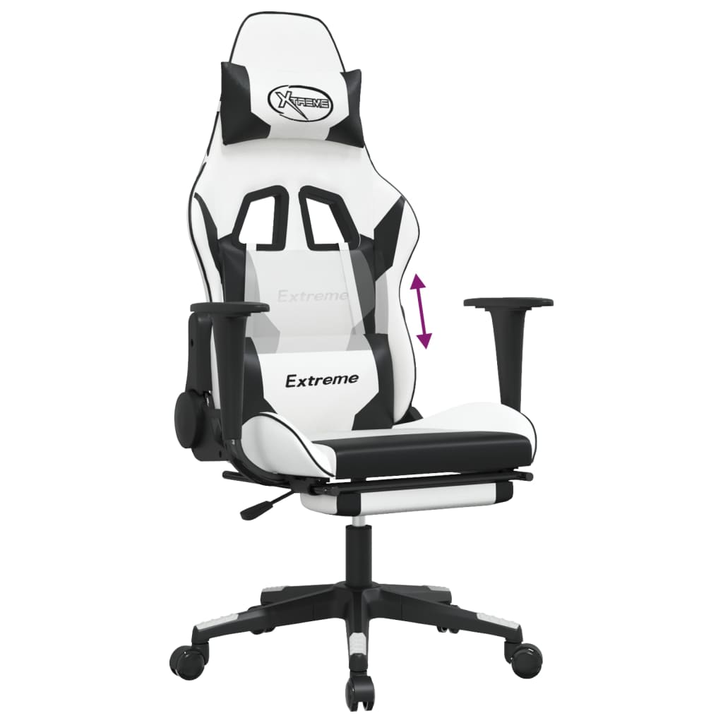 Gaming Chair White and Black