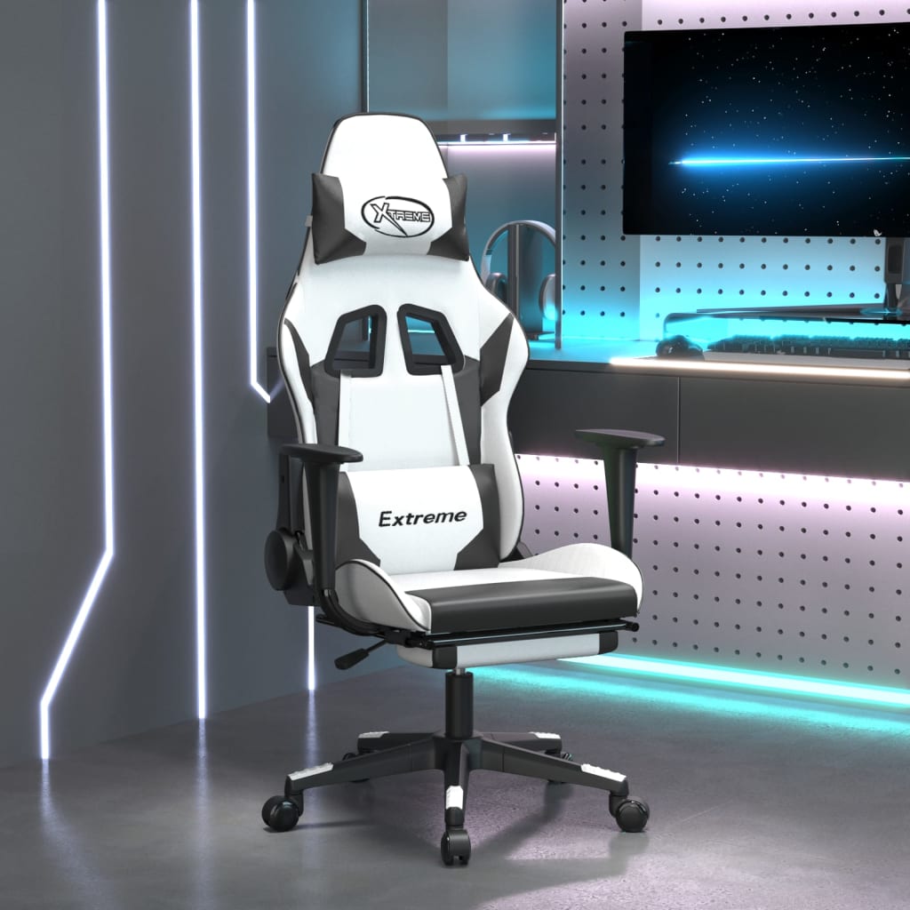 Gaming Chair White and Black