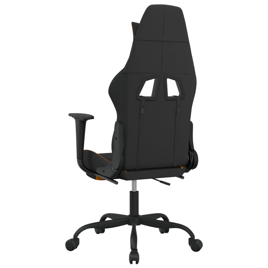 Gaming Chair Black and Orange Polyester, Metal, Plywood Adjustable