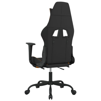 Gaming Chair Black and Orange Polyester, Metal, Plywood Adjustable