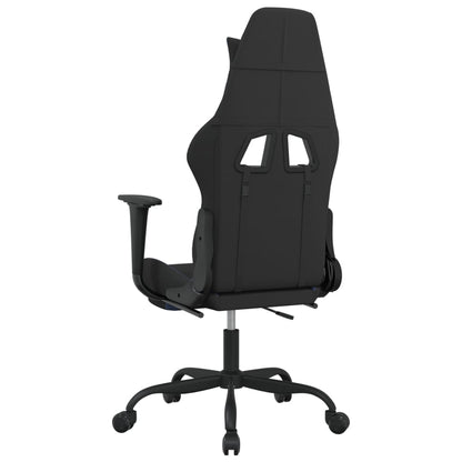 Gaming Chair Black and Blue Polyester fabric, metal, plywood, foam
