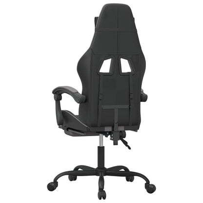 Gaming Chair Black and Grey Faux leather, metal, plywood, foam