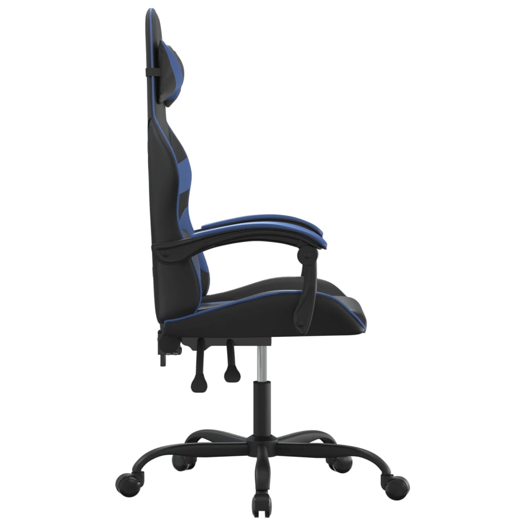 Gaming Chair Black and Blue Faux Leather