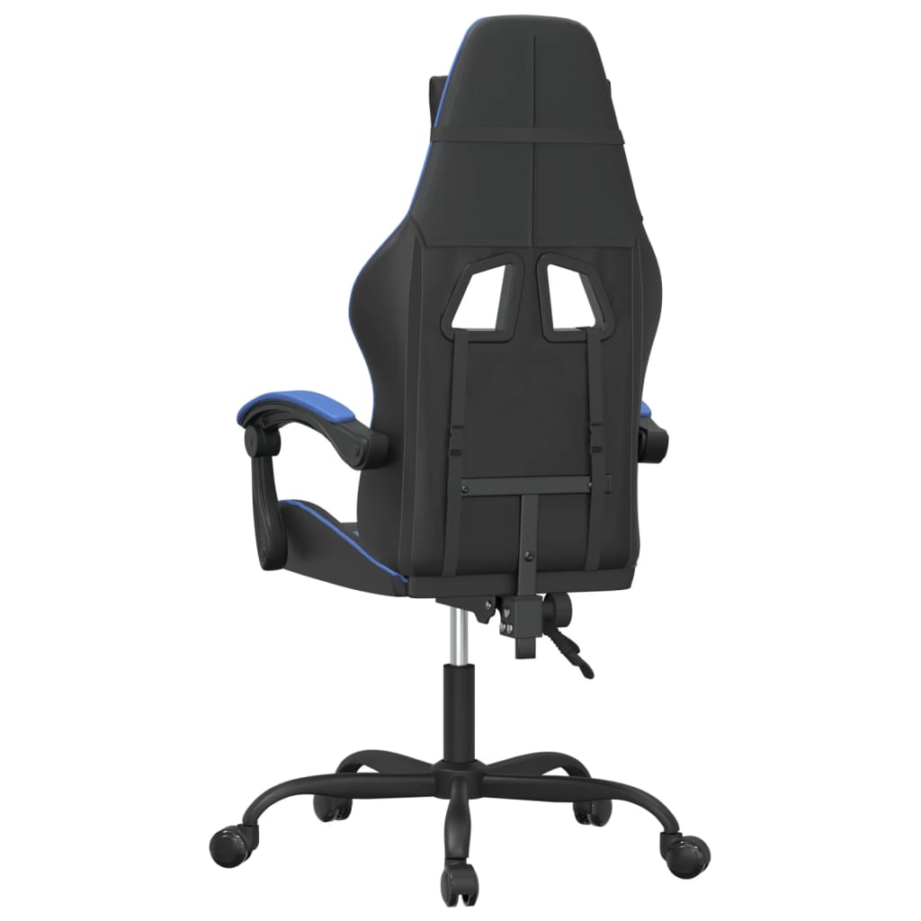 Gaming Chair Black and Blue Faux Leather