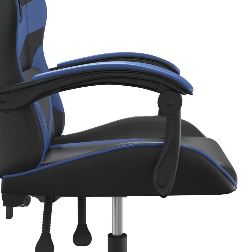 Gaming Chair Black and Blue Faux Leather