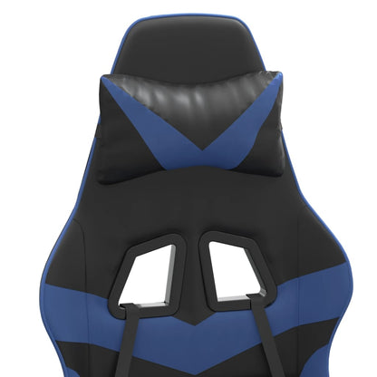 Gaming Chair Black and Blue Faux Leather