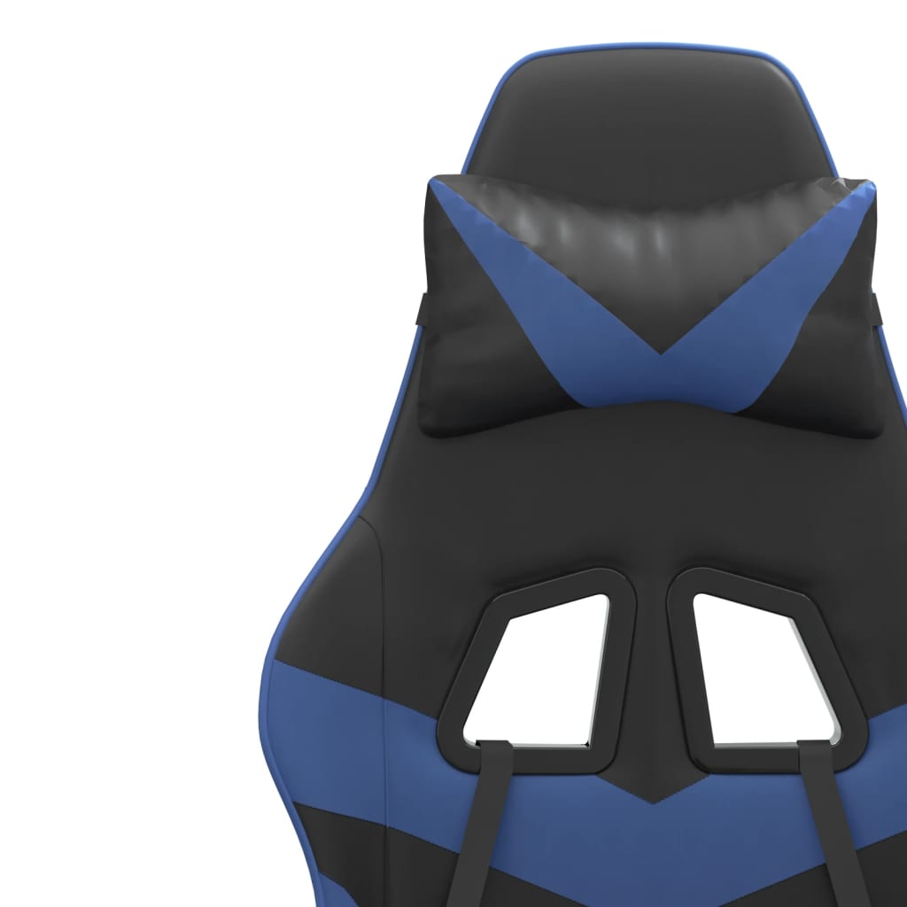 Gaming Chair Black and Blue Faux Leather