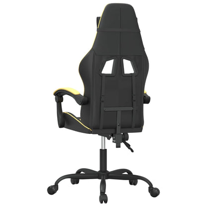 Gaming Chair Black and Gold Faux leather, Metal, Plywood Adjustable