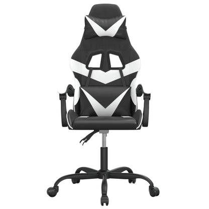 Gaming Chair Black and White Faux leather, metal, plywood Medium