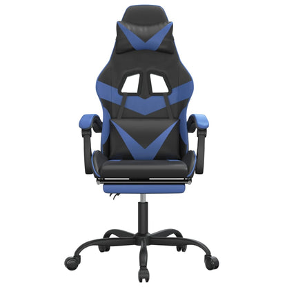 Gaming Chair Black and Blue Faux leather, metal and plywood Large
