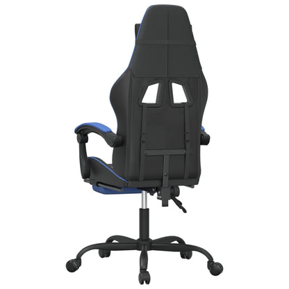 Gaming Chair Black and Blue Faux leather, metal and plywood Large