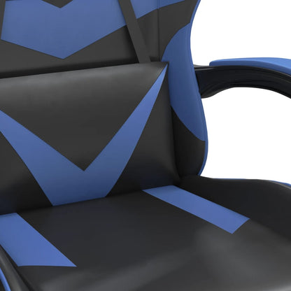 Gaming Chair Black and Blue Faux leather, metal and plywood Large