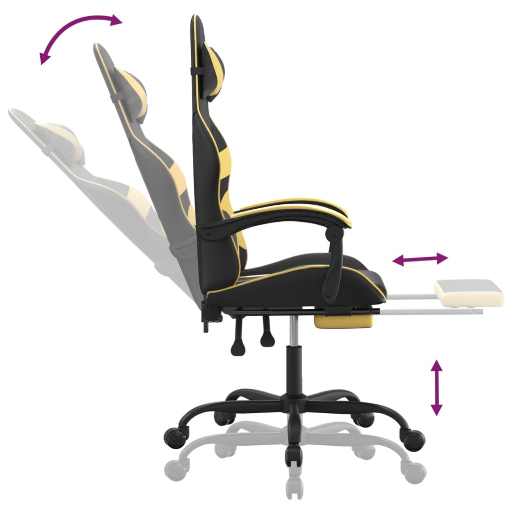 Gaming Chair Black and Gold