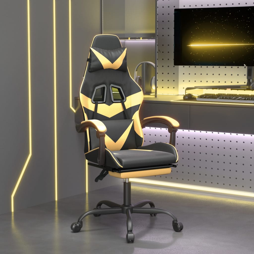 Gaming Chair Black and Gold