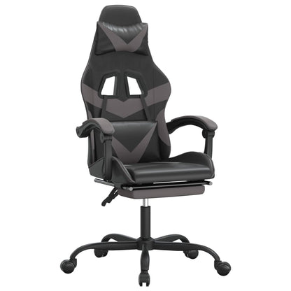 Gaming Chair Black Faux leather Standard Gaming Chair Size