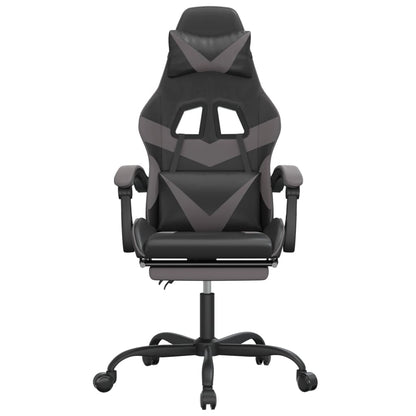 Gaming Chair Black Faux leather Standard Gaming Chair Size