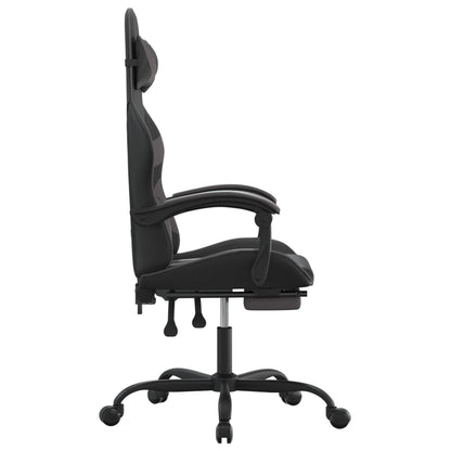 Gaming Chair Black Faux leather Standard Gaming Chair Size