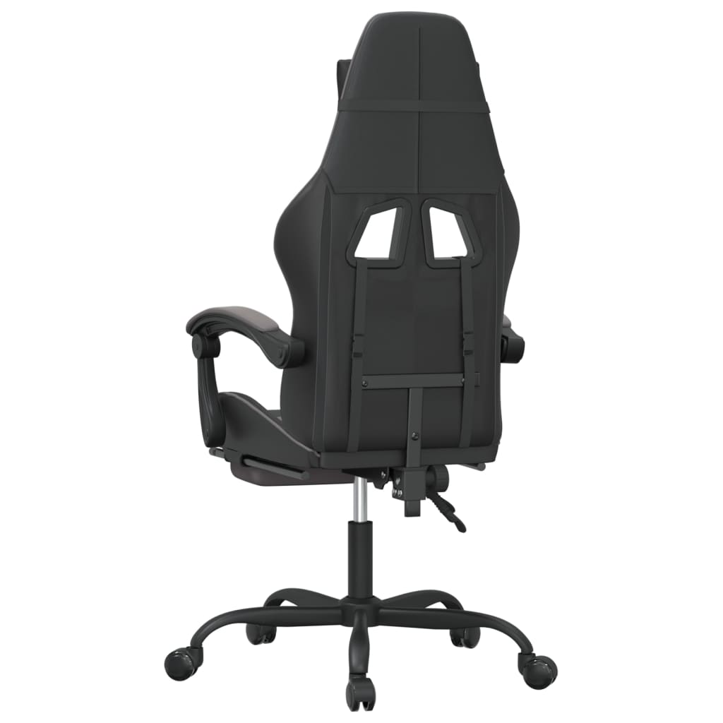 Gaming Chair Black Faux leather Standard Gaming Chair Size