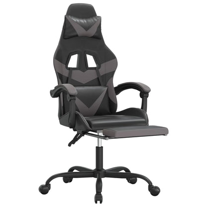 Gaming Chair Black Faux leather Standard Gaming Chair Size
