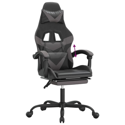 Gaming Chair Black Faux leather Standard Gaming Chair Size