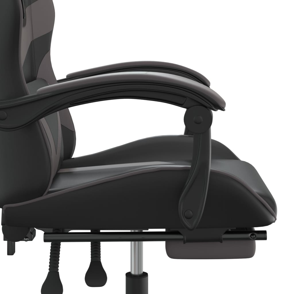 Gaming Chair Black Faux leather Standard Gaming Chair Size