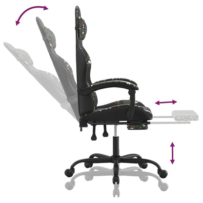 Gaming Chair Black and camouflage