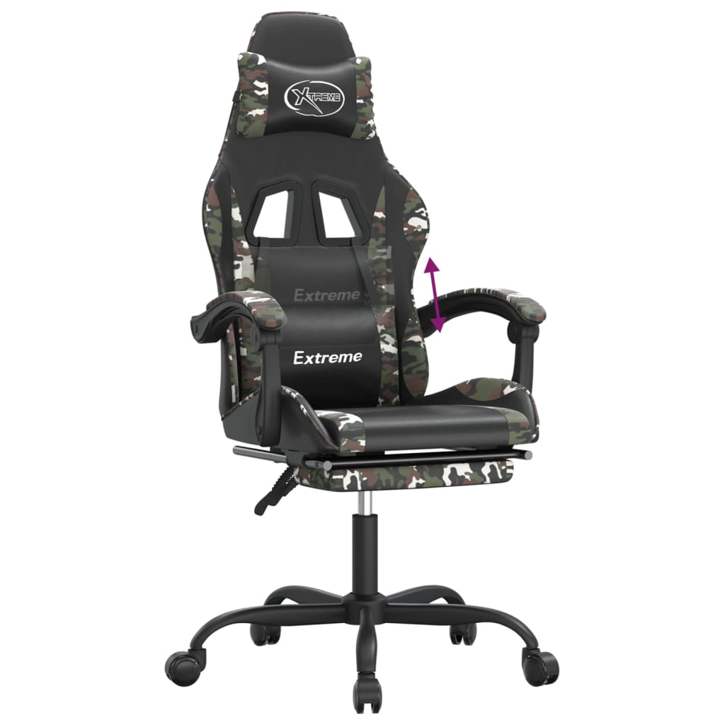 Gaming Chair Black and camouflage