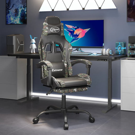 Gaming Chair Black and camouflage