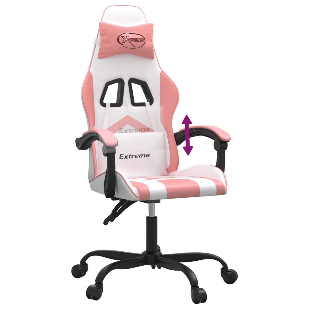 Gaming Chair White and Pink