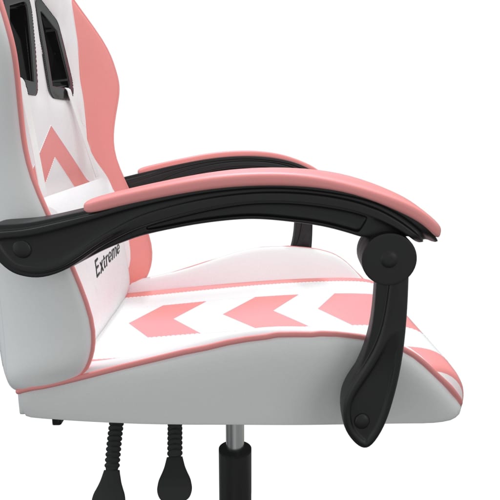 Gaming Chair White and Pink